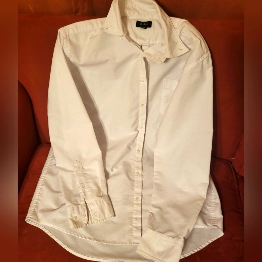 Mens white button down